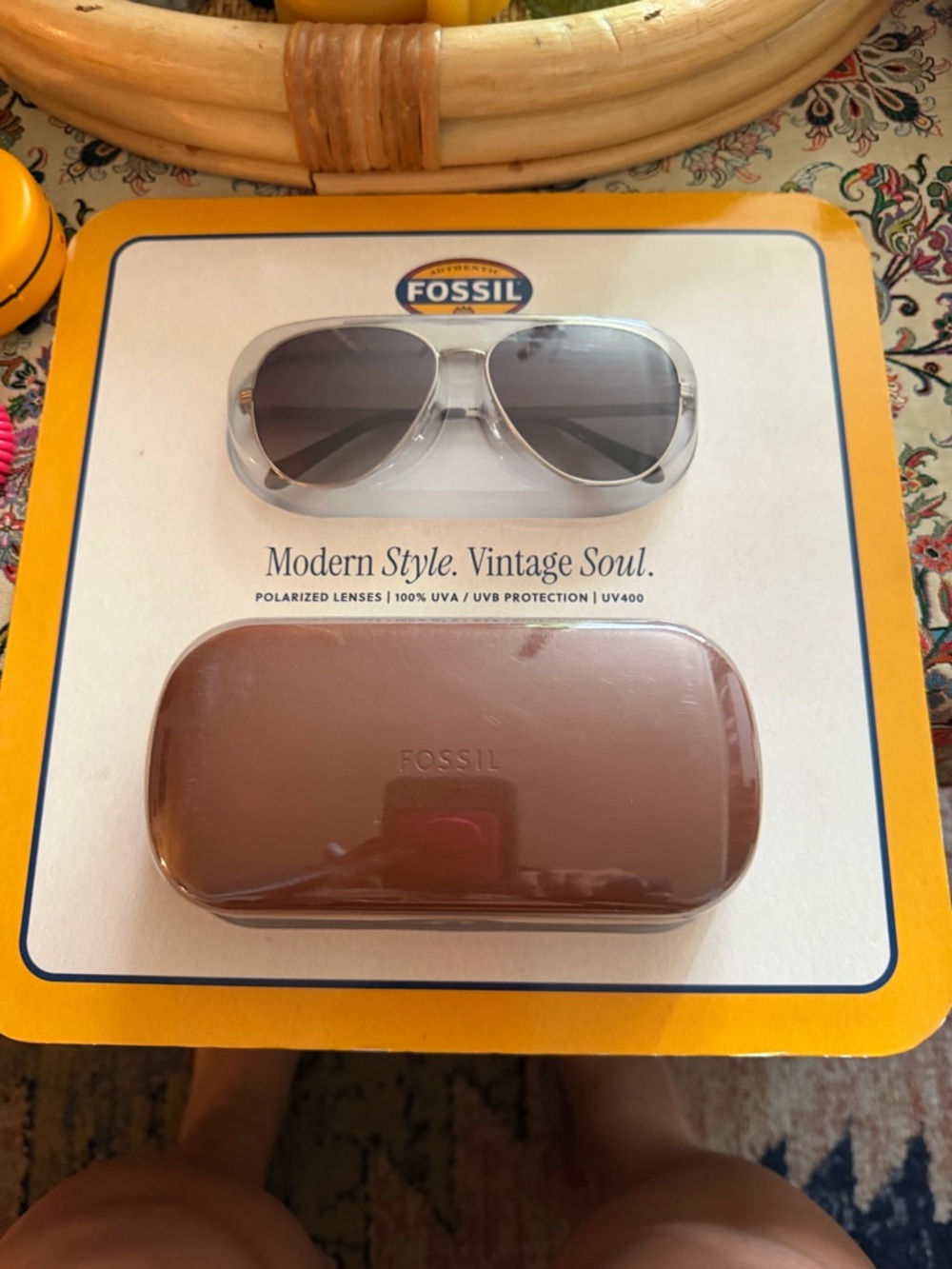 Fossil Polarized Aviator Sunglasses